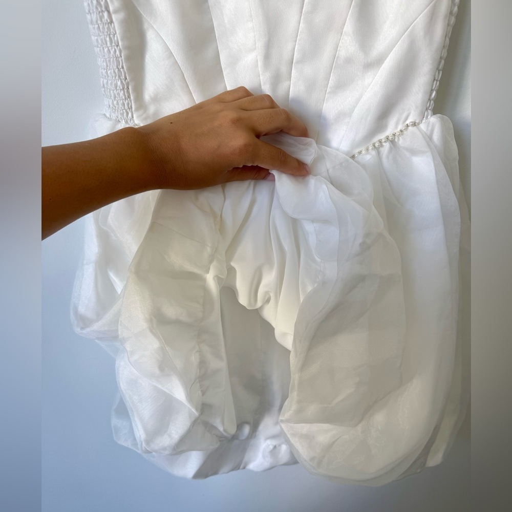 Amanda Uprichard Pompeo Dress with Pearl Trim - Size S - Picture 15 of 15